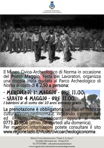 museo archeologico di norma Locandina_1_maggio_2013